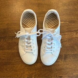 Taos White Leather Women’s Plim Soul Lux Lace-Up Sneakers